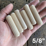 Large 5/8 Inch Wood Dowel Pins (x6)