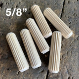 Large 5/8 Inch Wood Dowel Pins (x6)