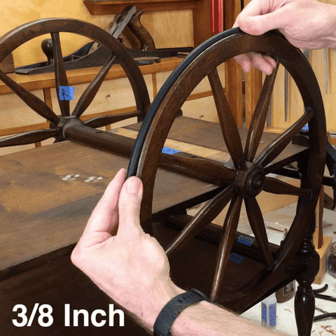 3/8" Rubber for Tea Cart Wheels (sold by the foot)