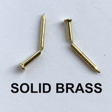 Solid Brass Nails for Bronze Weatherstripping (Pkg of 6)